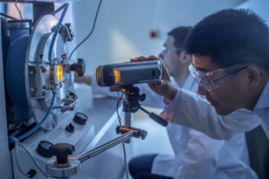 Two researchers working at Innovative Technology Research Centre, UoN