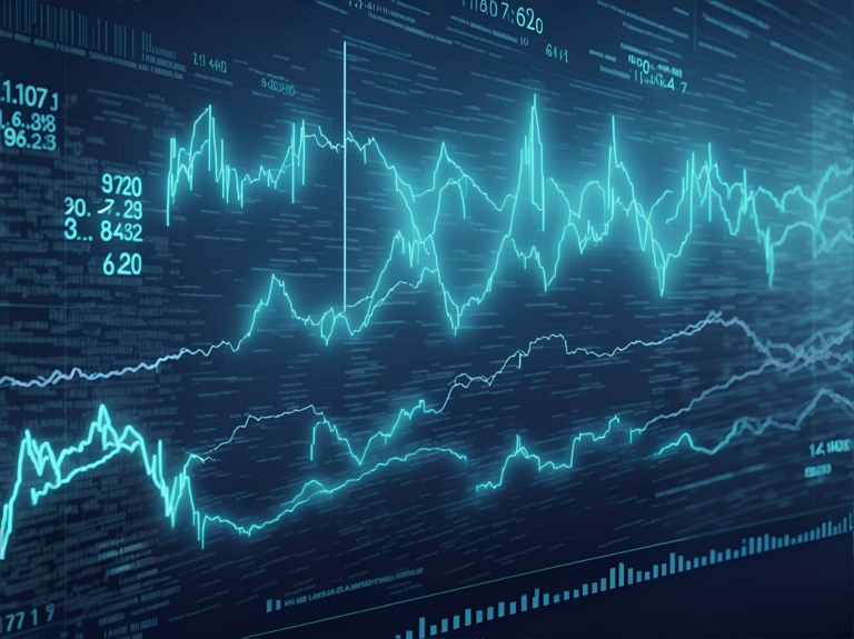 An image of computer graphs