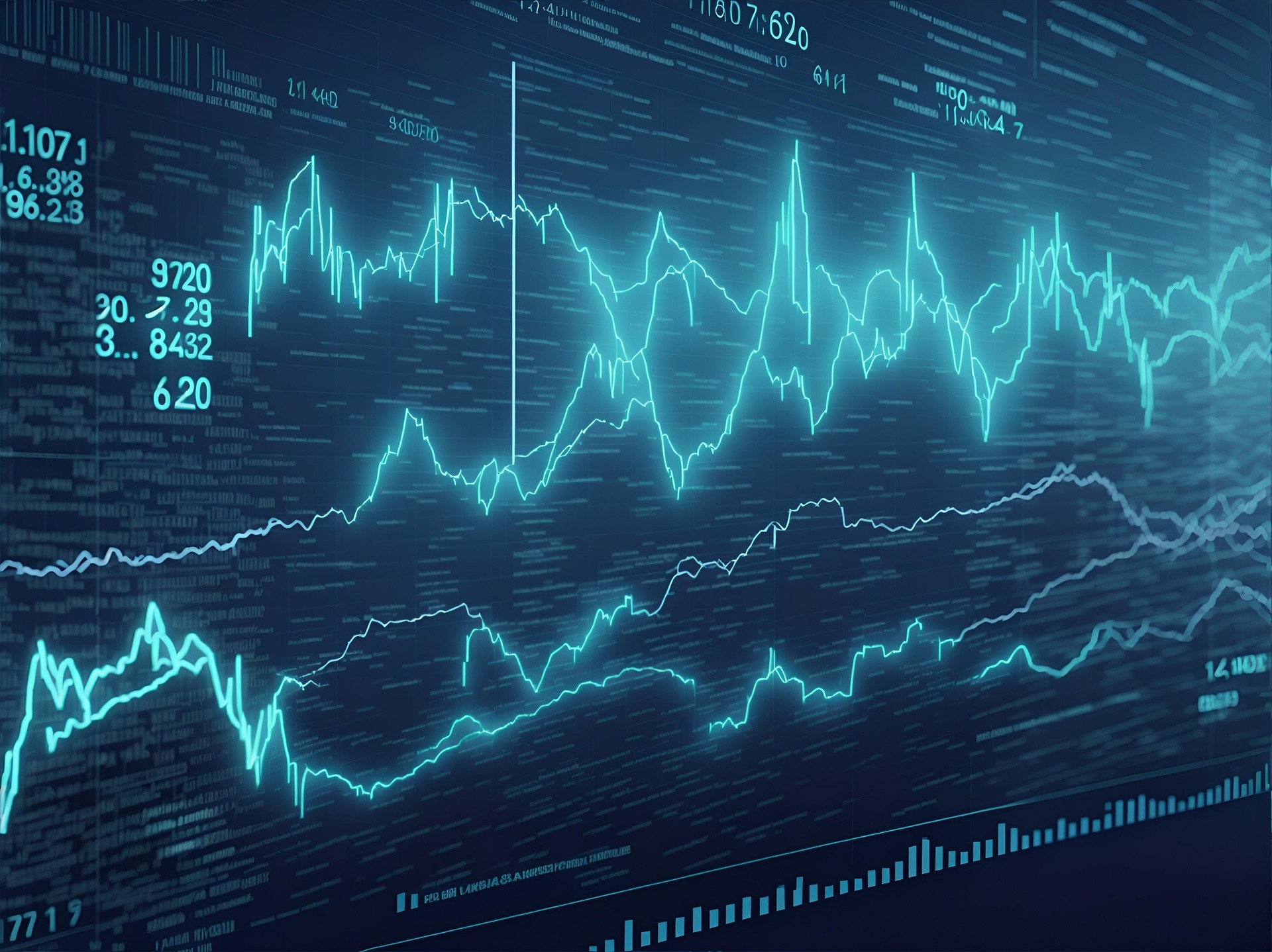 An image of computer graphs